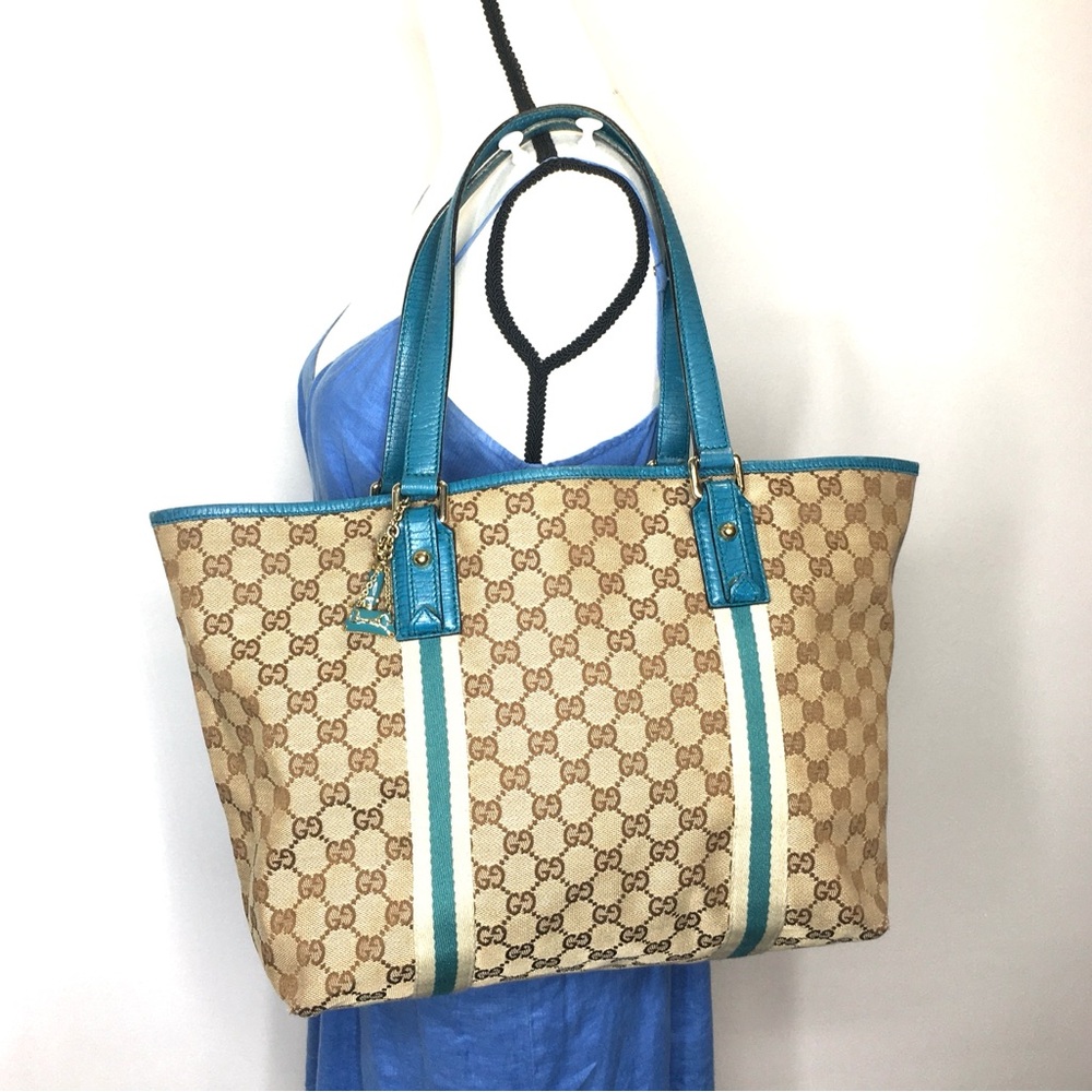 Gucci authentic brown monogram canvas tote bag - Picture 2 of 15